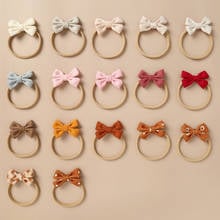 36pc/lot 2020 New Cotton Ribbed Bows Nylon Headband ,Girls Kids Nylon Bow Headband Hair Accessories Hairpins Hair Bows Barrettes 2024 - buy cheap