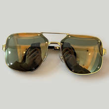 Солнцезащитные очки-авиаторы для мужчин и женщин UV-400, винтажные Роскошные зеркальные, с градиентом, с литой оправой 2024 - купить недорого