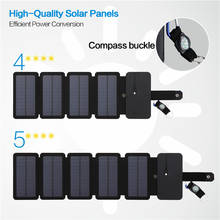 Portable Solar Panel Charger 10W 5V 2.1A Sunpower foldable Solar Cell battery Built-in Cable Power bank for outdoor Camping 2024 - buy cheap