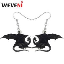 WEVENI-pendientes acrílicos con forma de dinosaurio y Dragón, joyería colgante con forma de Animal para mujeres, niñas y adolescentes, gran oferta, regalo, accesorio a granel 2024 - compra barato