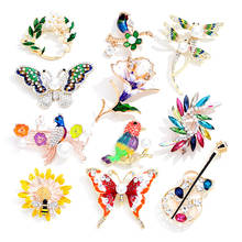Lovely Bee Butterfly Dragonfly Brooches for Women Men Enamel Pins Shiny Crystal Rhinestone Insect Brooch Crafts Lapel Pin Gift 2024 - buy cheap