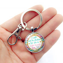 WG 1pc Bible verse Cabochon Time Gem&stone Metal Keychain Keyring Glass Ball Keyring For Women Bag Pendant Jewelry 2024 - buy cheap