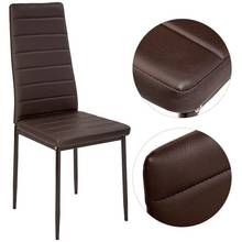 Cadeira de jantar moderna, 2, 4 ou 6 peças, couro sintético, alto, almofada acolchoada, móveis para casa 2024 - compre barato