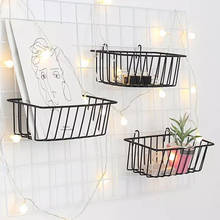 New Wall Decoration Iron Frame Hanging Rack Wall Display Storage Box Multifunction Mesh Wire Metal Wall Shelf полка подвесная 2024 - buy cheap