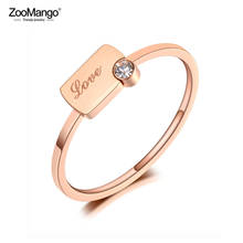 Anel de aço inoxidável titânio com zoom ango, anel tendência design original para mulheres e meninas zr20019 2024 - compre barato