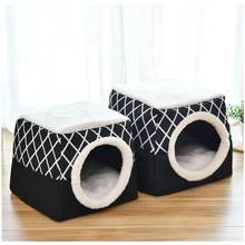 Pet House Cat Dog Bed Warm Soft Plush Kennel Cushion For Small Dogs Nest Deep Sleep Comfort Collapsible Use Cave Pet Supplies 2024 - buy cheap
