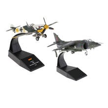 2pcs 1/72 Jet Fighter British Plane + Bf-109 / Me-109 Diecast Aircraft Model for Home Office Decor 2024 - buy cheap