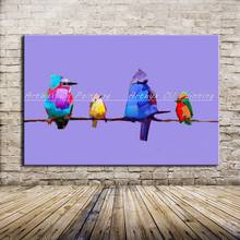 Arthyx-pintura al óleo sobre lienzo de pájaro abstracto, cuadro de arte Pop moderno para decoración del hogar y Hotel, pintado a mano 2024 - compra barato