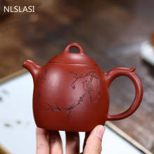 Yixing chinês pote de chá purple clay filtro bules dahongpao beleza chaleira cru minério artesanal chá conjunto autêntico gravata guanyin 290ml 2024 - compre barato