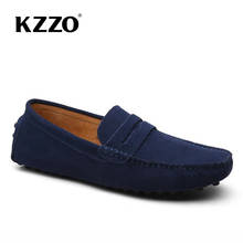 KZZO Big Size 38-49 Men Casual Shoes 100% Genuine Leather Comfy Slip-ON Male Spring 2021 Fashion Loafers Moccasins Driving Shoes 2024 - buy cheap
