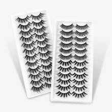 12 pares de cílios de vison 3d, cílios postiços naturais feitos à mão, macios e grossos, maquiagem para os olhos 2024 - compre barato