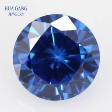 Royal Blue Cubic Zirconia 0.8~12mm Round Shape 5A Brilliant Cut Loose CZ Stone Synthetic Gems For Jewelry Free shipping 2024 - buy cheap