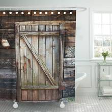 Brown Barn Old Decayed Wooden Door Gray Wood Antique Shower Curtain Waterproof Polyester Fabric 60 x 72 Inches Set with Hooks 2024 - buy cheap