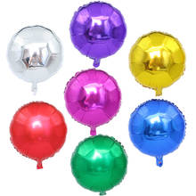 18 Polegada sete cores bola redonda balão de alumínio festa de aniversário casamento decoração da folha de alumínio balão atacado 2024 - compre barato