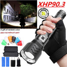 900000LM XHP90.3 Super Powerful LED Flashlight Torch USB Zoom Tactical Torch 18650 26650 USB Rechargeable Battey Light 30W 2024 - buy cheap