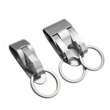 83XC Stainless Steel Keyring Security Clip On Heavy Duty Belt Key Clip Belt Keychain 2 Detachable Keyrings Belt Key Holder 2024 - buy cheap