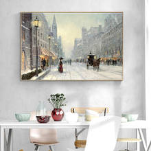Pintura abstrata de tela de inverno, pôsteres e impressões quadros de parede para sala de estar, decoração de casa 2024 - compre barato