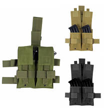 Tactical Molle Double Mag Pouch Bag For Airsoft Paintball Drop Leg Panel Utility Hunting Pouch Bag 2024 - buy cheap