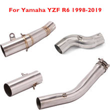 For Yamaha YZF R6 1998-2019 Motorcycle Exhaust Connecting Tube Pipe Mid Middle Pipe Tube Slip on YZF-R6 2024 - buy cheap