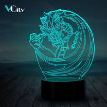 VCity China Dragon 3D LED Night Light USB Charging Lamp Touch Remote Base Holiday Indoor Lighting Bedroom Desk Beside Decoration 2024 - buy cheap