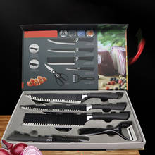 6 peças/set facas de cozinha conjunto faca do chef faca de aço inoxidável afiada cutelo faca de corte faca de frutas faca presente do agregado familiar 2024 - compre barato