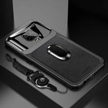 For Xiaomi Redmi Note 9S Case Luxury Leather+hard PC With Stand Ring protective Back Cover Case for xiaomi redmi note 9 Pro max 2024 - buy cheap