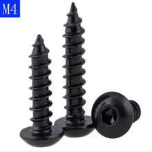M4 (4mm) alta resistência 8 preto óxido de botão cabeça tampa de soquete parafusos de rosqueamento automático parafusos sextavados 2024 - compre barato
