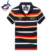 New Arrival 2021 Summer Short Sleeve Polo Shirt Men Tace & Shark Brand Polos High Quality Striped Business Polo Shirts 2024 - buy cheap