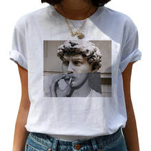 Nueva camiseta Michelangelo Ulzzang Hands Femme Vintage Harajuku para mujer, camiseta estética gráfica Grunge 90s para mujer 2024 - compra barato
