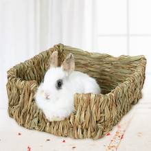 1PC Handcraft Woven Grass Hamster Nest Small Pet Rabbit Hamster Cage House Chew Toys Foldable Pig Rat Hedgehogs Chinchilla Bed 2024 - buy cheap
