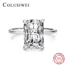 Colusiwei Genuine 925 Sterling Silver White Clear Zirconia Rectangle Stone Ring for Women Wedding Engagement Statement Jewelry 2024 - buy cheap