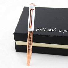 1Pcs diamond Metal Durable Ballpoint Pen Rotating luxury Pen Portable BallPoint Pen Small Oil Pen Exquisite Writing Tool 2024 - buy cheap