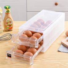 Двухслойный ящик для хранения яиц, контейнер в холодильник, кухонный ящик для домашнего хранения яиц, пластиковая 24 решетки, кухонный инструмент 2024 - купить недорого