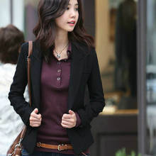 Women OL Slim Casual Suit Blazer Long Sleeve Jacket Plus Size Office Lady Black Outwear Coat 2020 Sping Autumn Fashion Tide 2024 - buy cheap