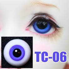 Ojos de muñeca BJD, color azul, 14mm, 16mm, 18mm, ojos TC-06 para 1/6, 1/4, 1/3, accesorios para muñecas BJD SD tío, Ojos de muñeca con caja de ojos 2024 - compra barato
