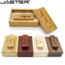 JASTER Wooden USB Flash Drive with box 64GB 32GB 16GB 8GB 4GB USB 2.0 Pen drive Customize LOGO PenDrive Bamboo USB Stick 2024 - buy cheap