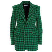 Women Woolen Blazer Houndstooth Suit single-Breasted Waist Hugging Ladies Jackets Office Autumn Winter Blazer Elegant 2024 - buy cheap