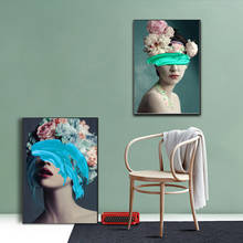 WANGART-póster de arte abstracto moderno para pared, pintura al óleo de flor para mujer, decoración del hogar 2024 - compra barato