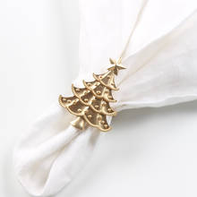 12pçs anel de guardanapo, fivela de guardanapo de árvore de natal, ornamento de mesa de natal, anel de toalha de papel 2024 - compre barato