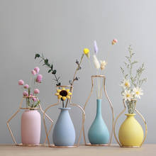 Vaso de cerâmica para decoração, vaso pequeno de cerâmica, moderno, simples, seco, nórdico, sala de estar, arranjo de flores, decoração para casa 2024 - compre barato
