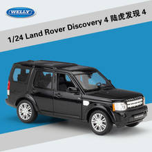 Welly 1:24 land range rover discovery 4 fora de estrada clássico diecast liga modelo carro de brinquedo de metal para crianças presentes coleção b20 2024 - compre barato