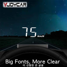 Дисплей на лобовое стекло Vjoycar A100 Plus, автомобильная электроника км/ч, миль/ч, OBD2, проектор на лобовое стекло, большой дисплей, температура охлаждающей жидкости 2024 - купить недорого