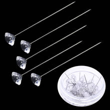 1 Box 50pcs Diamond Pins Wedding Bouquet Pins Stitching Needles with Plastic Box Apparel Sewing Accessories Handicrafts 2024 - buy cheap