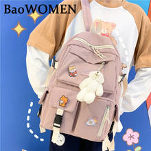 BaoWomen New Nylon Women School Backpacks Anti Theft USB Charge Backpack Youth Lady Bag Female Large Capacity Waterproof Bags 2024 - buy cheap