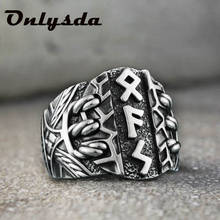 Freeshipping Stainless steel Odin Norse Viking Amulet Rune Fashion Style MEN And Women Fashion Words RETRO Rings Jewelry 2024 - buy cheap