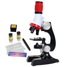 Kit de microscópio de laboratório com led 1200x, brinquedo educativo em casa, presente, microscópio biológico refinado, para crianças 2024 - compre barato