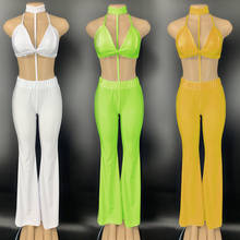 Novos Figurinos Boate Mulheres Rave Outfit Sexy Sutiã Queimado Calças de Jazz Bar Dj Cantor Ds Roupas Desempenho Desgaste DNV13313 2024 - compre barato