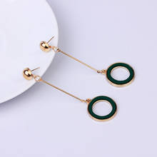 Fashion Korean Style Earrings for Women  Red Green Trendy Jewelry Boho Gold Drop Statement Dangle Small Hoop Earrings 2020 New 2024 - buy cheap