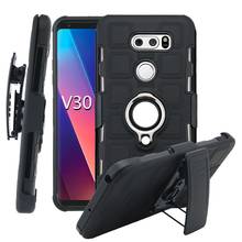 New Armor Case For LG V30 H930 Impact Belt Clip Holster phone case lg v30 us998 Shockproof Kickstand Ring Holder Back Cover Capa 2024 - buy cheap