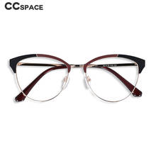 51065 Anti Blue Light Cat Eye Metal Glasses Frames Men Women Fashion Computer Eyeglasses 2024 - buy cheap